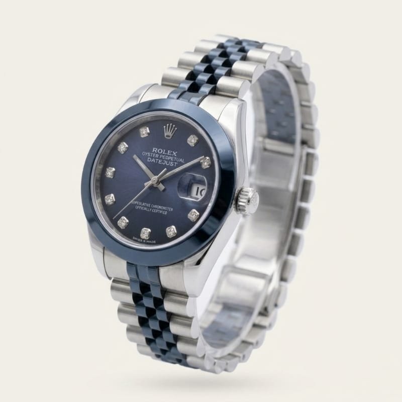 Rolex Datejust 36 – Midnight Blue Dial with Diamond Hour Markers - Image 2