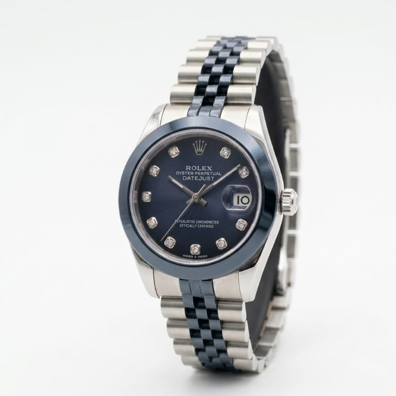 Rolex Datejust 36 – Midnight Blue Dial with Diamond Hour Markers - Image 4