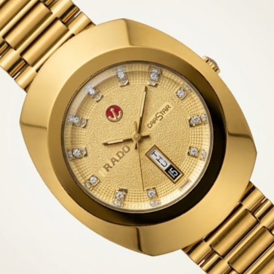 Rado Diastar Original | Yellow Gold PVD & Diamond Automatic Watch - Image 4