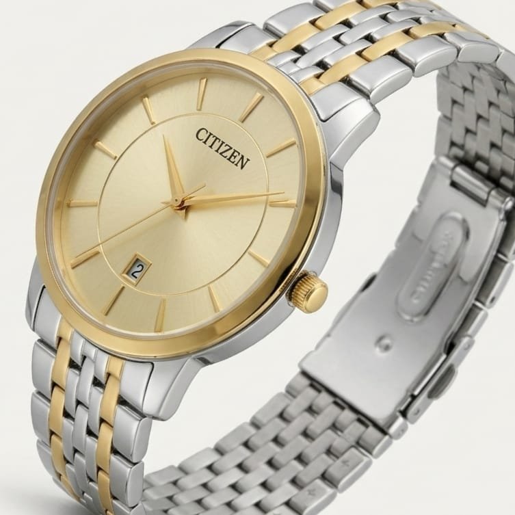 Citizen Quartz Two-Tone Silver Gold with Champagne Sunray Dial - Image 7