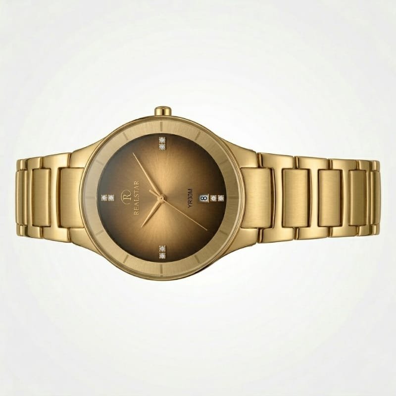 Realstar Gold‑Black Analogue Watch (WR 30M) - Image 3